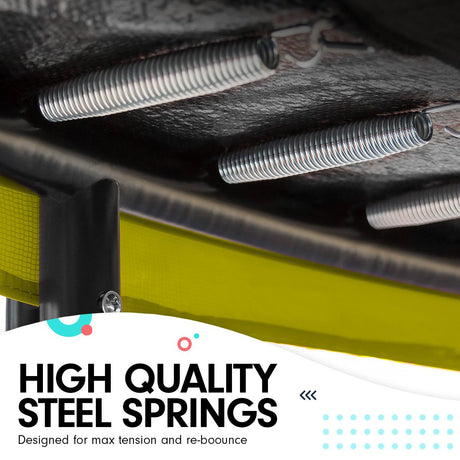 Kahuna 8ft x 11ft Rainbow Trampoline with Basketball Hoop