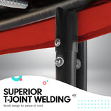 Kahuna 8ft x 11ft Rainbow Trampoline with Basketball Hoop