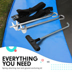 Kahuna 8ft x 11ft Rainbow Trampoline with Basketball Hoop