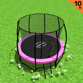 Kahuna 10ft Pink Trampoline with Safety Net