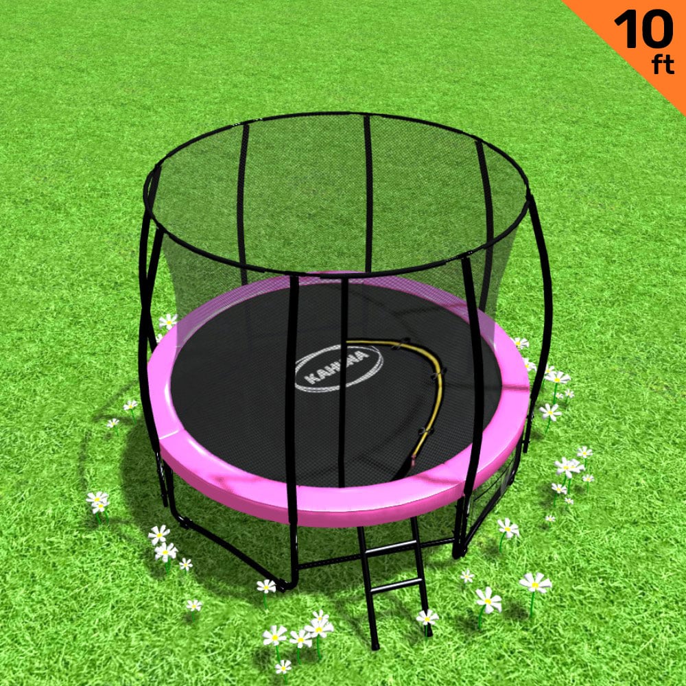 Kahuna 10ft Pink Trampoline with Safety Net