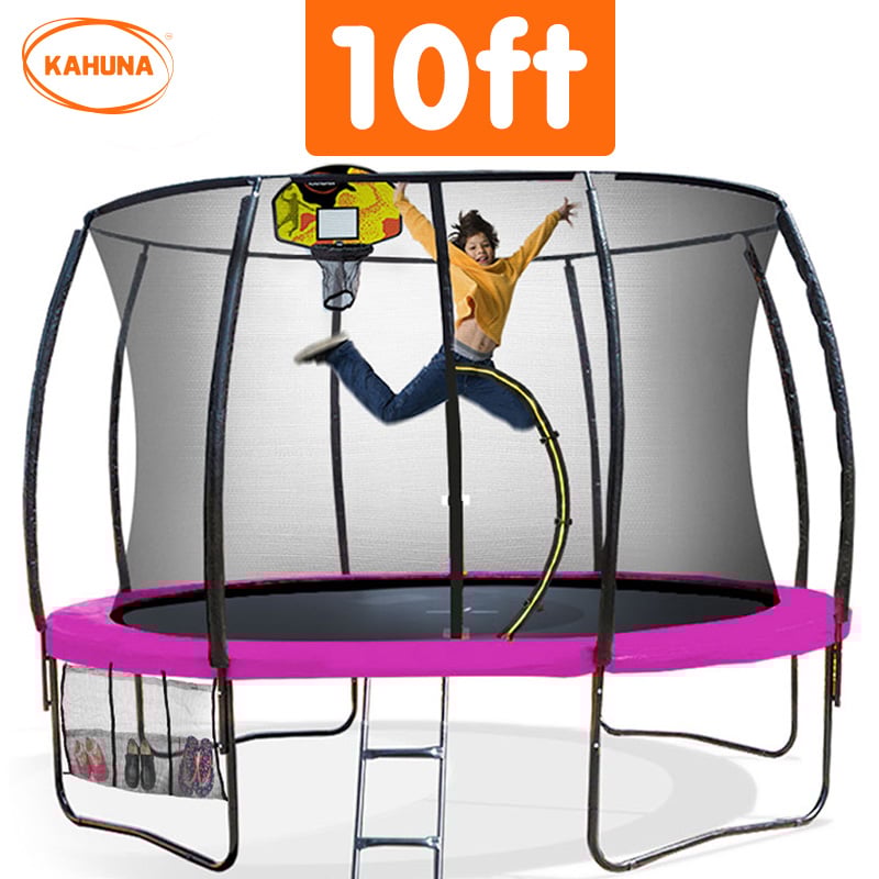 Kahuna 10ft Pink Outdoor Trampoline Set