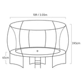 Kahuna 10ft Safety Trampoline with Basketball Set