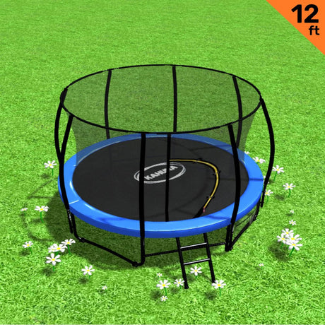 Kahuna 12ft Round Trampoline with Ladder and Net