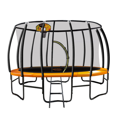 Kahuna 12ft Outdoor Trampoline with Basketball Set