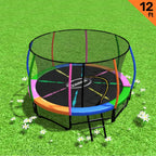Kahuna 12ft Rainbow Trampoline with Ladder
