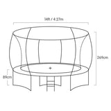 Kahuna 14ft Outdoor Trampoline with Basketball Set