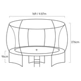 Kahuna 16ft Outdoor Trampoline with Safety Enclosure