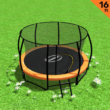 Kahuna 16ft Round Trampoline with Safety Enclosure