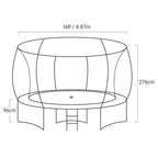 Kahuna 16ft Outdoor Trampoline with Enclosure and Accessories