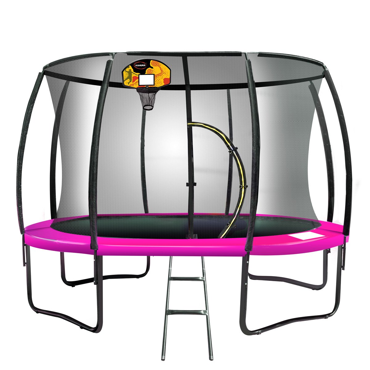 Kahuna 16ft Pink Outdoor Trampoline with Basketball Set