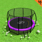 Kahuna 16ft Purple Trampoline with Ladder and Safety Net