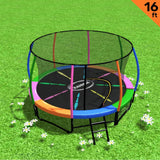 Kahuna 16ft Rainbow Trampoline with Safety Enclosure