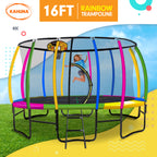 Kahuna 16ft Rainbow Trampoline with Basketball Set
