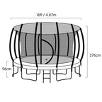 Kahuna 16ft Rainbow Trampoline with Basketball Set