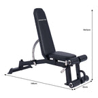 Powertrain Multi Workout Bench with Transport Wheels and Adjustable Backrest