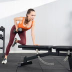 Powertrain Multi Workout Bench with Transport Wheels and Adjustable Backrest