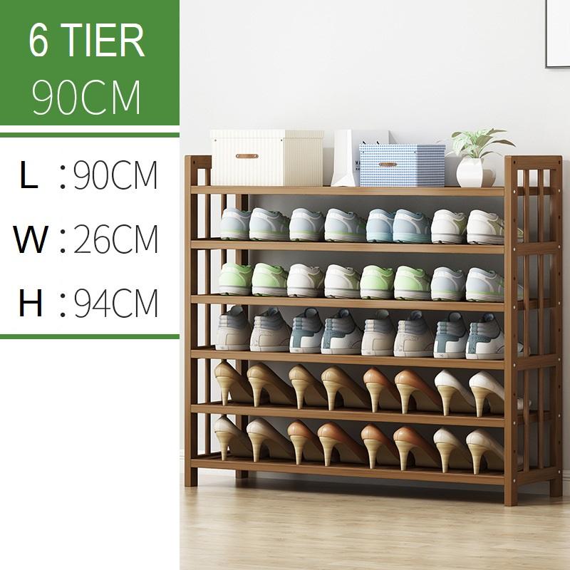 Elegant Multi-Tier Bamboo Shoe Rack