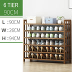 Elegant Multi-Tier Bamboo Shoe Rack