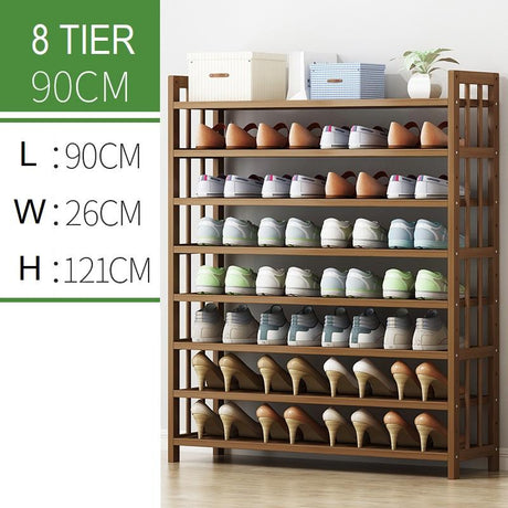 Elegant Multi-Tier Bamboo Shoe Rack