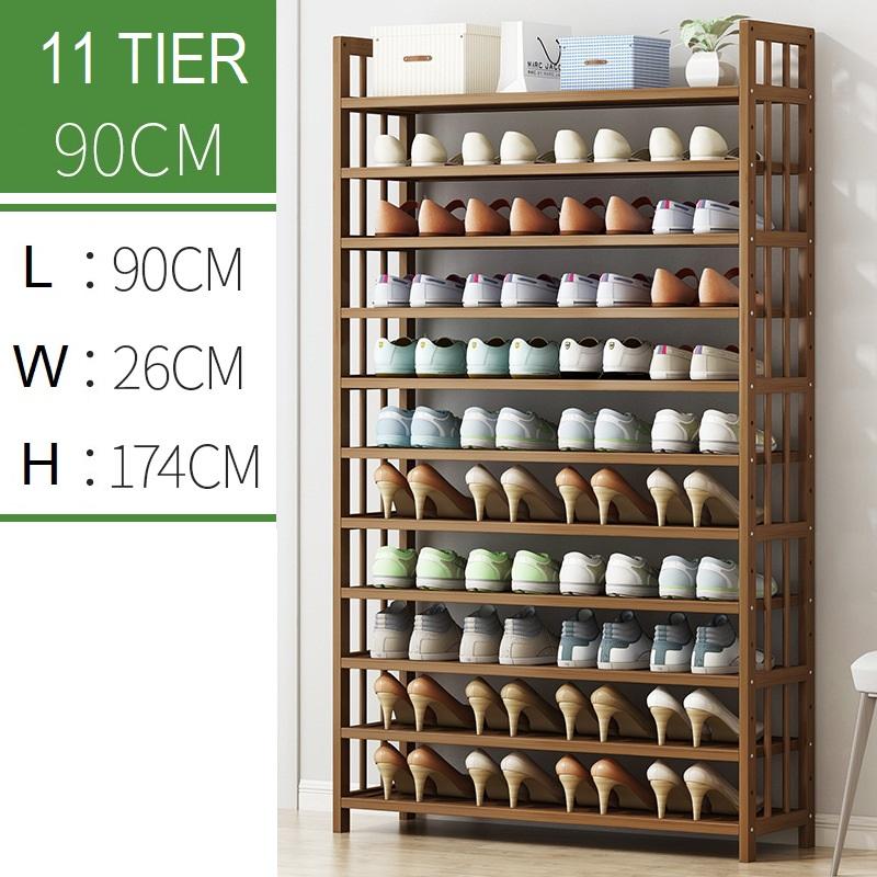 Elegant Multi-Tier Bamboo Shoe Rack