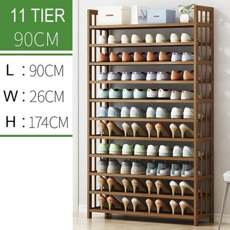 Elegant Multi-Tier Bamboo Shoe Rack