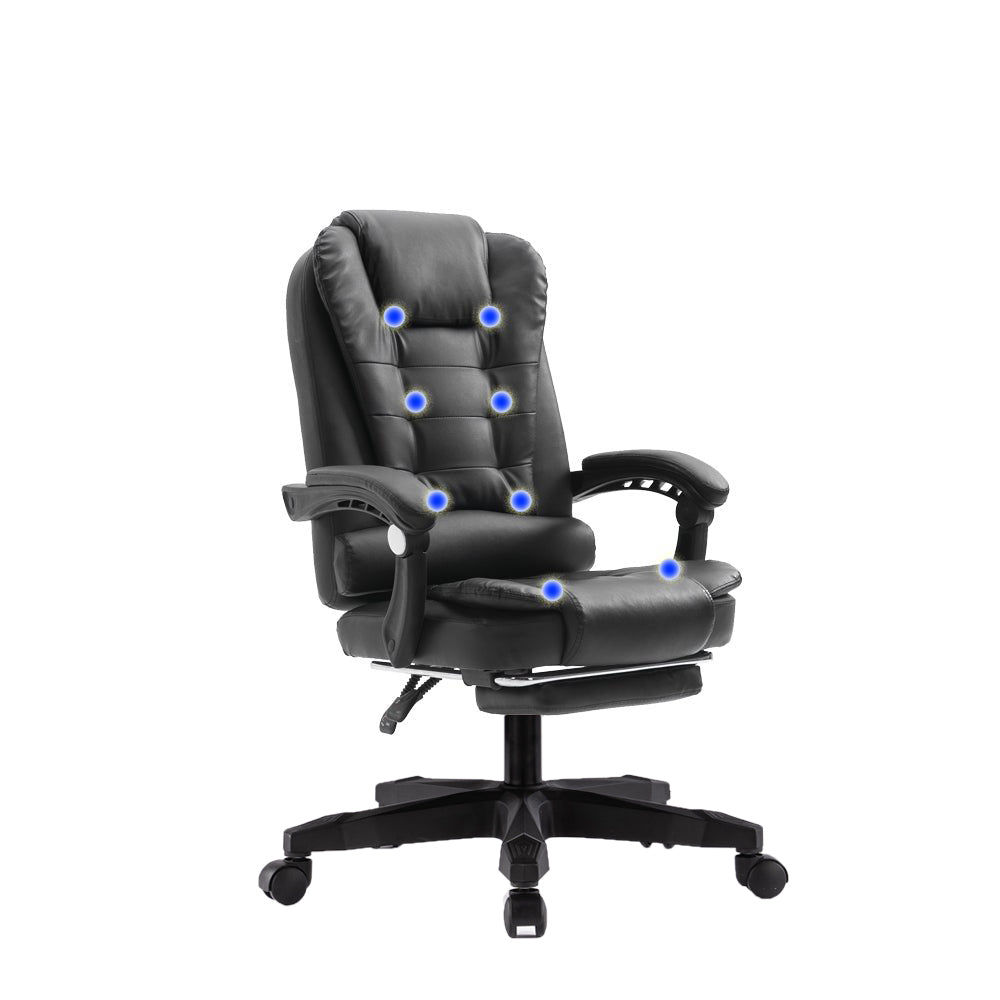 Ergonomic 8-Point Massage Chair with Footrest