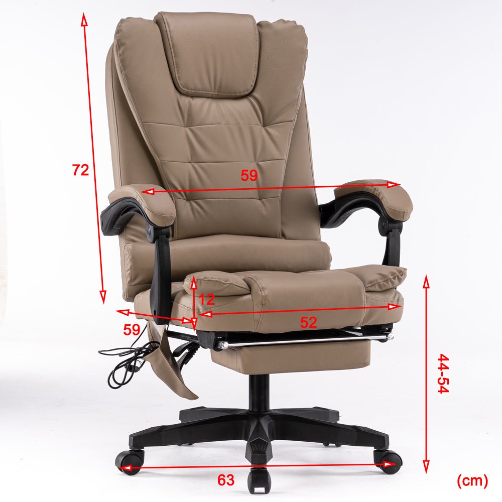 Ergonomic 8-Point Massage Chair with Footrest