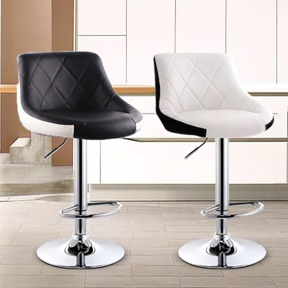 BS8403 Black Swivel Leather Bar Stools