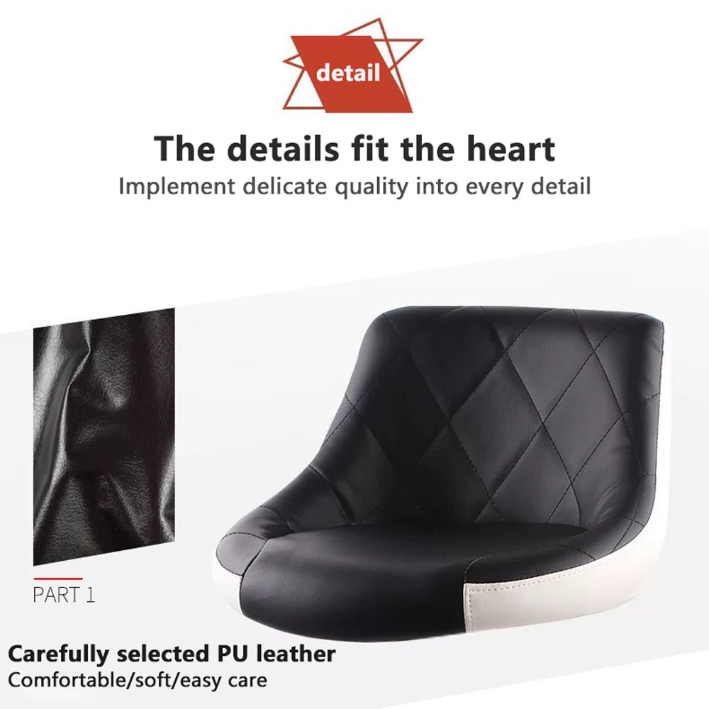 BS8403 Black Swivel Leather Bar Stools