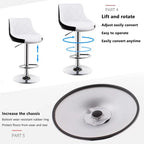 BS8403 Black Swivel Leather Bar Stools