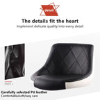 Elegant Swivel Leather Bar Stools - White