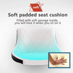 Elegant Swivel Leather Bar Stools - White