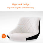 Elegant Swivel Leather Bar Stools - White