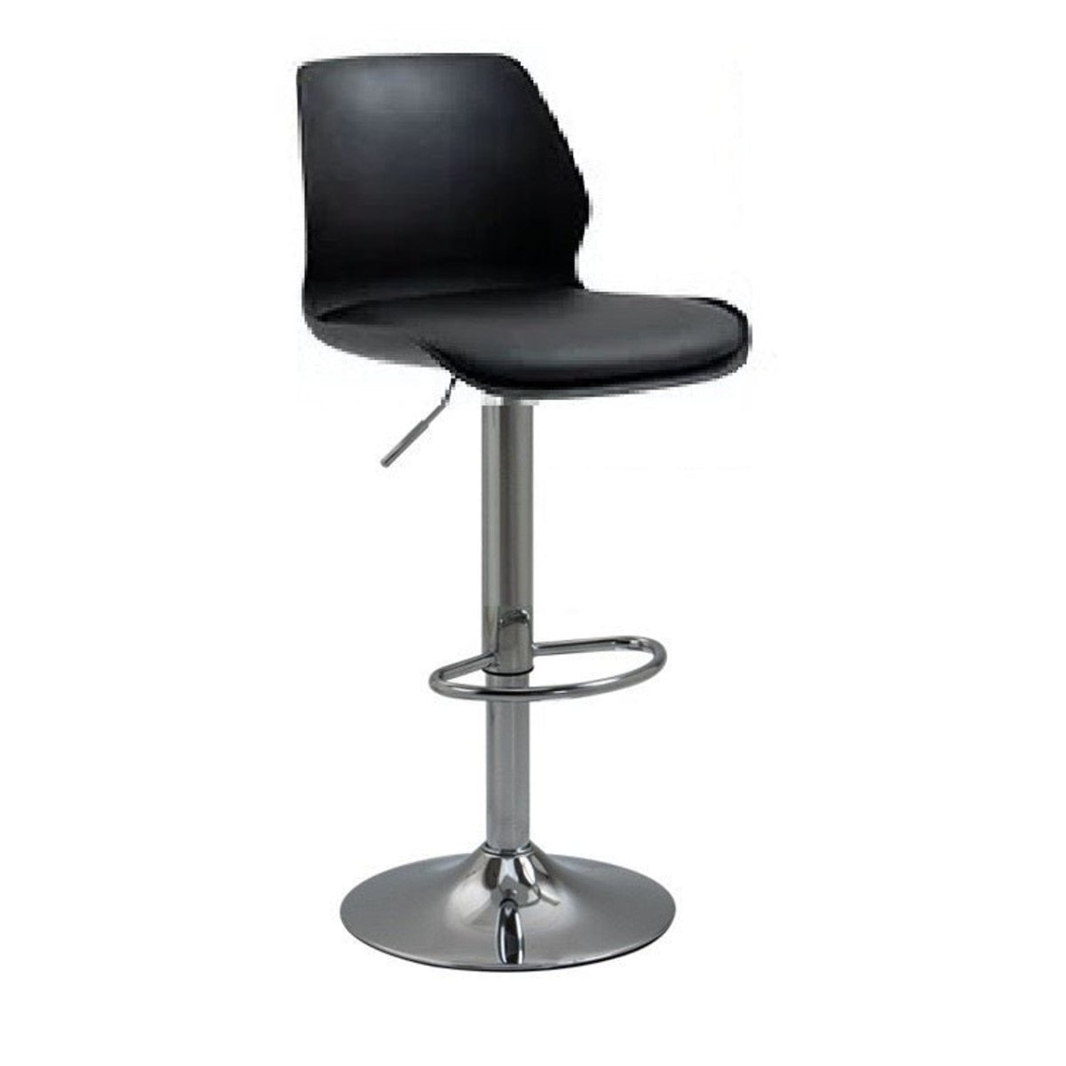 Elegant Swivel Leather Bar Stools Set of 2