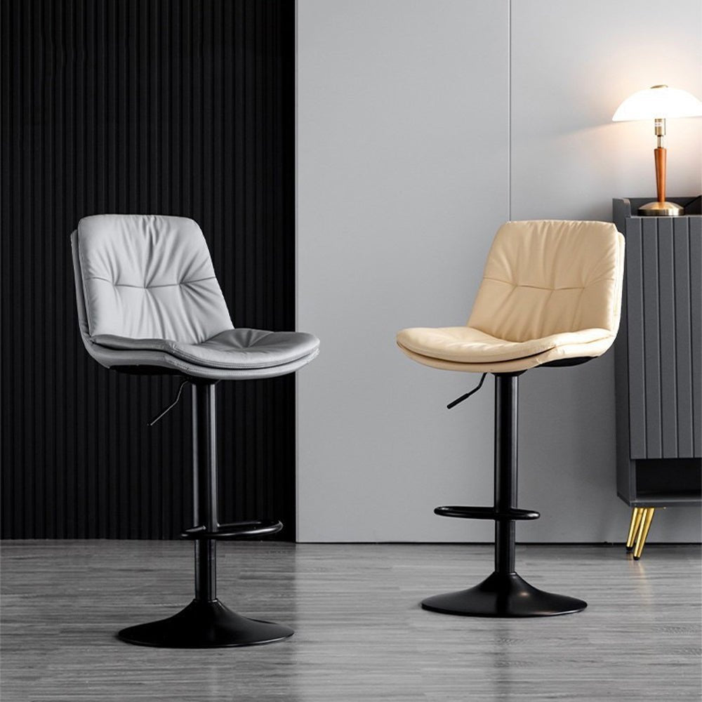Modern PU Leather Swivel Bar Stools