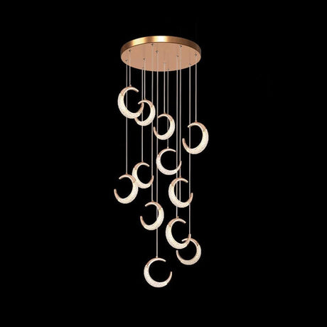 BAMDECOR Moon Stair Dimmable Chandelier