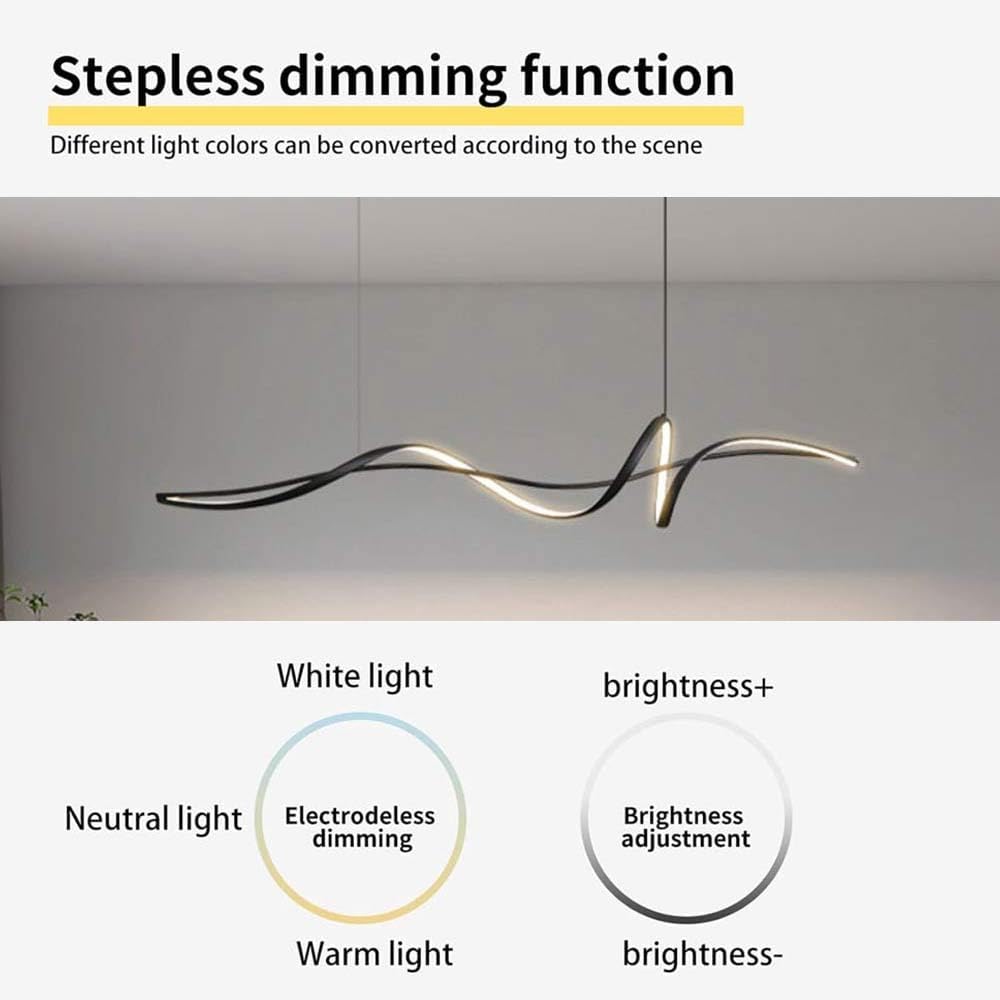 BAMDECOR A036 Dimmable LED Linear Pendant Light