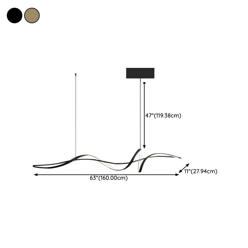 BAMDECOR A036 Dimmable LED Linear Pendant Light