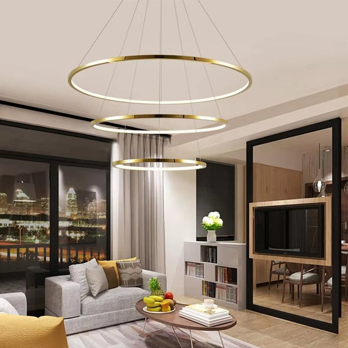 BAMDECOR Modern LED Chandelier with Remote Control