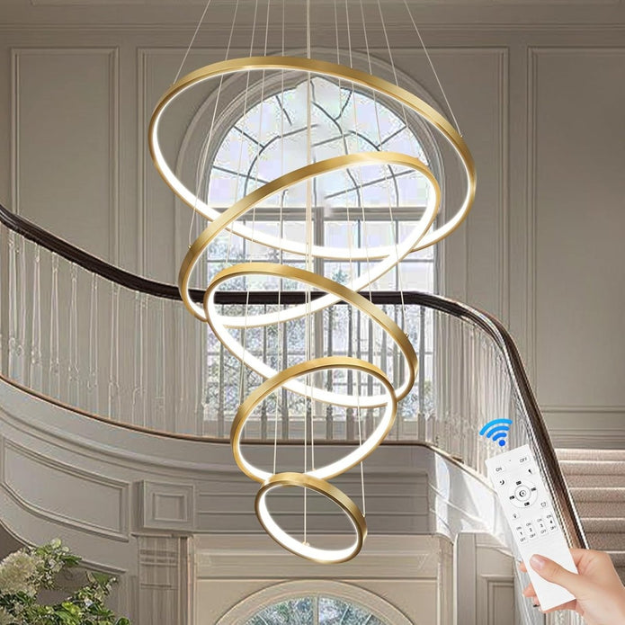 BAMDECOR Modern LED Chandelier with Remote Control