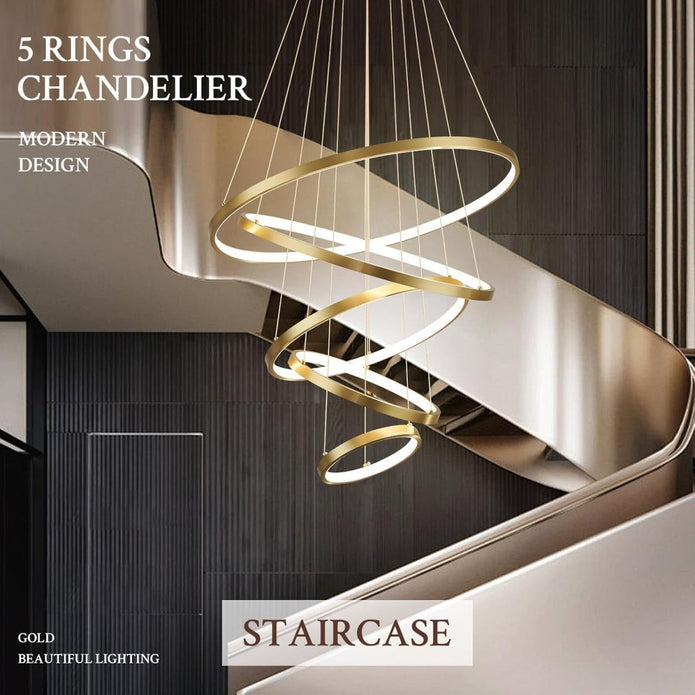 BAMDECOR Modern LED Chandelier with Remote Control