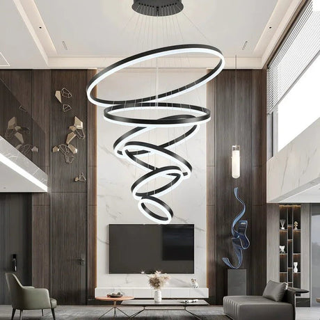 BAMDECOR A18815 Nordic Six-Ring Pendant Chandelier