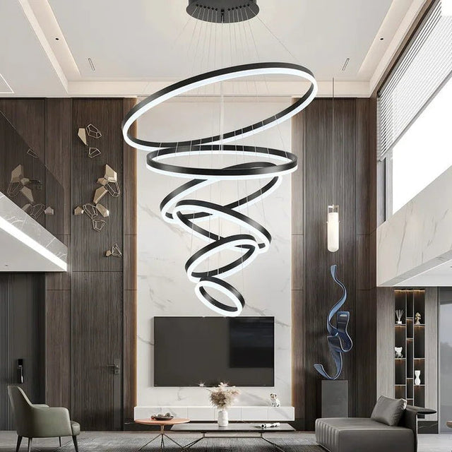 BAMDECOR A18815 Nordic Six-Ring Pendant Chandelier