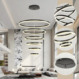 BAMDECOR A18815 Nordic Six-Ring Pendant Chandelier