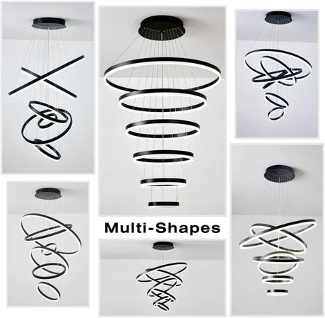 BAMDECOR A18815 Nordic Six-Ring Pendant Chandelier