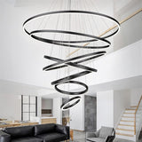 BAMDECOR A18815 Modern 7-Ring Pendant Chandelier