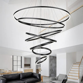 BAMDECOR A18815 Modern 7-Ring Pendant Chandelier