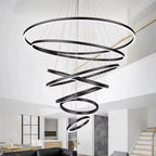 BAMDECOR A18815 Modern 7-Ring Pendant Chandelier