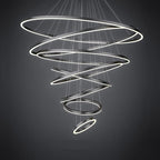 BAMDECOR A18815 Modern 7-Ring Pendant Chandelier